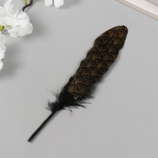 Decorative goose “pattern” Black with gold h = 10-15 cm