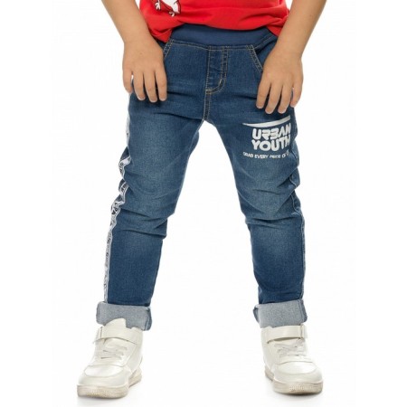 Pants for boys, height 116 cm, blue color-1