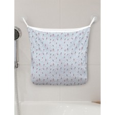 Organizer in a bath on suction cups “Bullfins warmed up on a branch”, for storing toys and trifles, size 33x39 cm