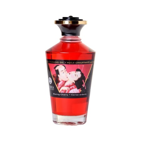 Shunga Blazing Cherry massage oil, heating, cherry, 100 ml-4