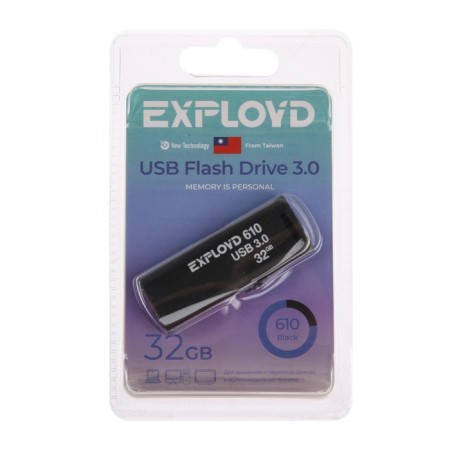 Flashka Exployd 610, 32 GB, USB3.0, Thu up to 70 MB/s, PLO up to 20 Mb/s, black-2