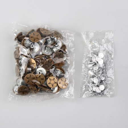 A set of denim buttons, 17 mm, 100 ± 5 pcs, bronze color-1