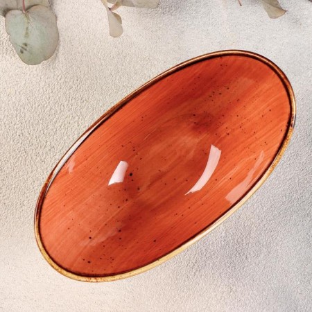 Ceramic sapphire salad, 14.5 × 8 × 6.5 cm, orange color-1