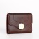 Women's wallet on the button, burgundy color