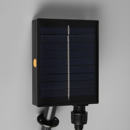 Garland “thread” 5.4 m with nozzles “disco-shara”, ip44, dark thread, 10 LED, glow red/warm white, solar battery-11