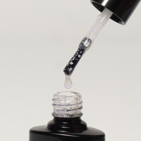 Gel nail polish, Milk Glitter, 3 phase, 8ml, LED/UV, Transparent color (11)-5