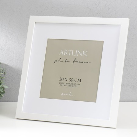 Photo frame MDF "Ellis" 30x30 cm, with Paspartt, white 76738-1