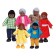 Set of mini-doll "Happy African American Family"