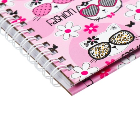 Gift notebook, 45 sheets, line, on the castle, on the crest, cats (13x13.5cm)-2
