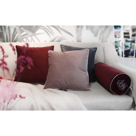 Pillowcase "Tamila", size 45x45 cm, burgundy color-1
