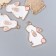 Decor for creativity metal, enamel "Bunny with pink tail" White 2.2x1.3 cm