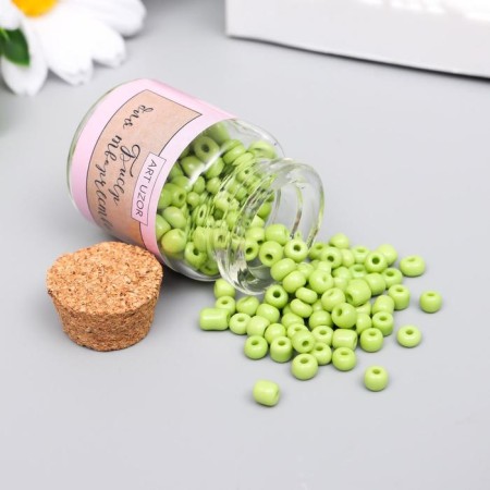 Round beads 6/0 in the bottle "pistachio" 20 g-1