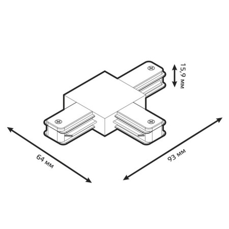 Connector (T-shaped) Gauss, white color-3