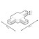 Connector (T-shaped) Gauss, white color