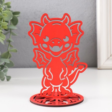 Figure on the stand "Dragon" red 13x8.5cm (set 2 parts)