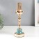 Summary Metal for 1 candle "dudes" gold and blue-green 32x10x10 cm