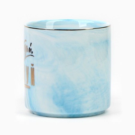 Ceramic mug “Dream, act”, 350 ml, blue color-1