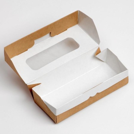 A set of folding boxes with a window, craft, 17 x 7 x 4 - 20 x 20 x 4 cm 3 pcs.-6