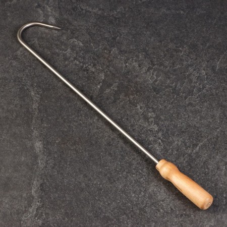 Croeck for meat is universal, 49cm, with a wooden pen-1