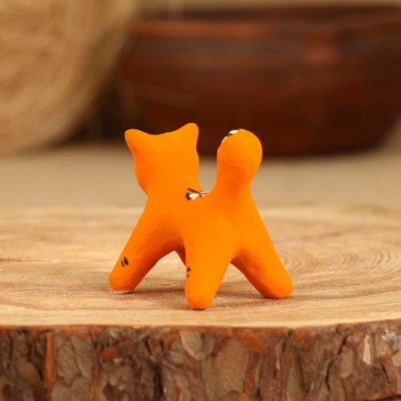 Souvenir "Kotik", red, 3.5 × 4 × 5.5 cm, Kargopol toy, mix-2