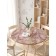 Golden butterflies tablecloth, round, oxford, elastic band, size 140x140 cm, diameter 105-120 cm