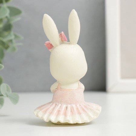 Polystone souvenir "Little bunny-ballerina, warm-up" 8x5x5.5 cm-2
