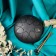 Musical instrument glucophone, black, 8 petals, 15 x 9 cm
