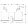 Holder with a dispenser of liquid soap, matte glass, chrome, artwelle