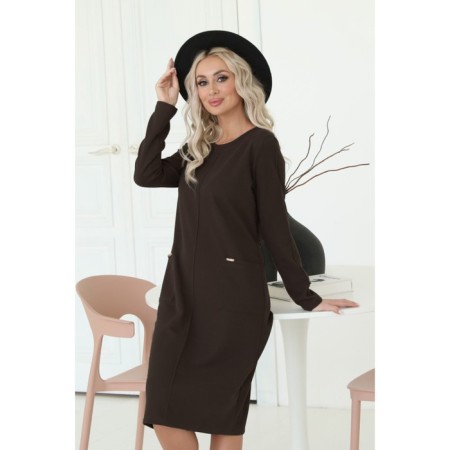 Women's dress, size 50, brown color-10