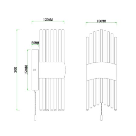 Wall lamp Arte Lamp Montreal A1034AP-2CC, E14, 2x60 W, 15x12x30 cm, chrome, transparent-1