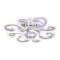 LED ceiling LED with Ambrella Light, Original, Fa5146, 9XLED, 112 W, 8400LUM, 3000-6400K, Chromium color