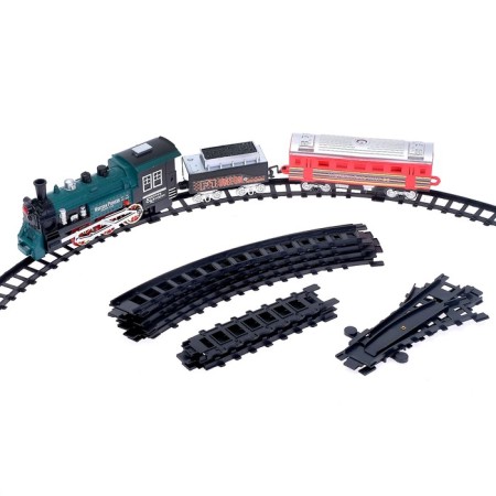 The Classic Train Railway, Light and Sound, with smoke, works from batteries, Mix color-3