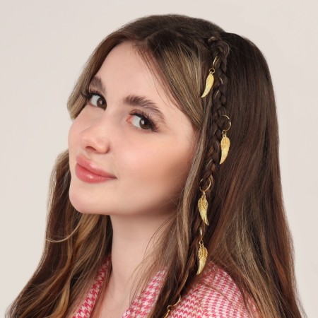 Hair piercing "Wings", 4.1 × 1 cm, 10 pcs, golden color-6