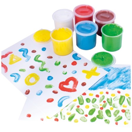 Finger paints, 6 colors x 125 ml, Jovi, for kids-6