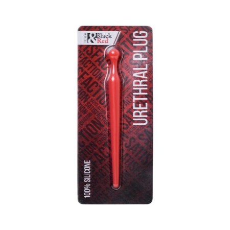 Toyfa Black & Red Urethral Plag, silicone, red color, 8 cm-2