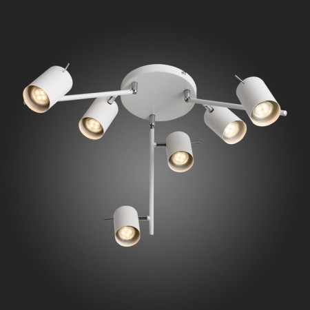 Ceiling lamp ST LUCE. SL597.502.06. 6x3 W, GU10, 3000K, 21x21x42 cm, white color-4