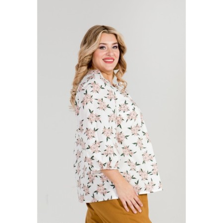 Female blouse, size 52, white color-3