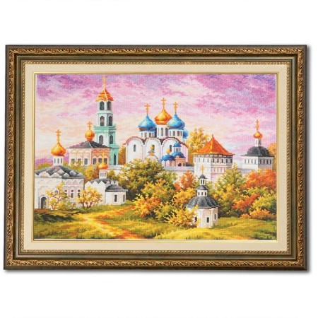 Set for embroidery with the Cross "Trinity-Sergius Lavra" 40 × 30 cm-4