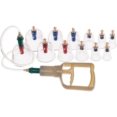 A set of vacuum cans with a Bradex “Ba Huan” pump, 12 pcs.