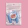Patching nails, 24 pcs, ballerina shape, blue color