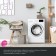 Curtain for the bathroom IDDIS P03PE18I11, PE, 200x180 cm, dark gray