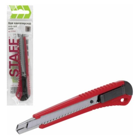 Universal knife Staff 237082, metal guide, reinforced, 9 mm, mix-5