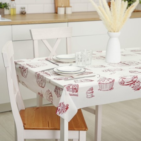 The tablecloth without the base is a disposable bilateral “sweets”, 110 × 180 cm, roll 3 pcs