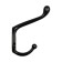 Hook furniture tundra TKD015, two -rod, black