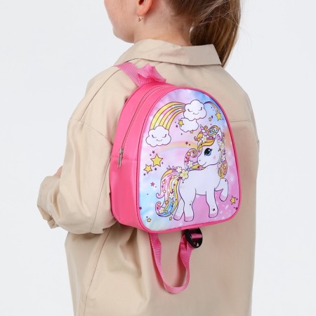 Baby backpack on lightning, "chosen", pink color-5