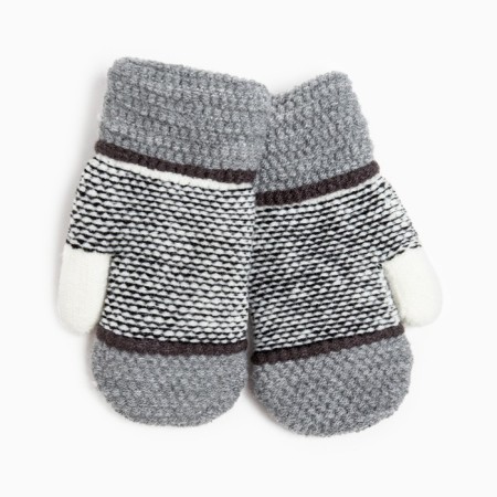 Baby mittens, gray color, size 16 (8-10 years old)