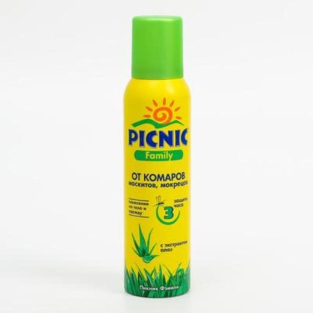 Aerosol from mosquitoes, molasses, mosquitoes "Picnic Family" 150 ml-3