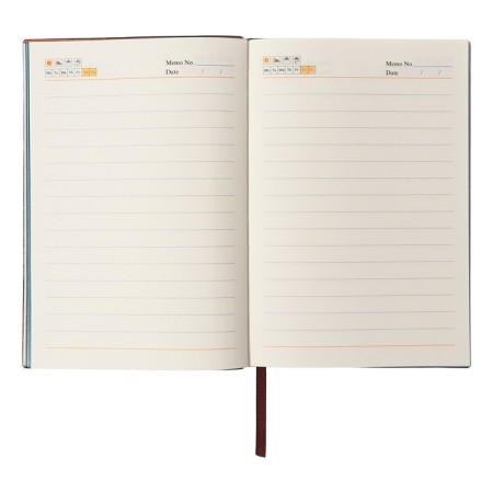 Delivery of a low -up a5, 80 sheets, a line, a cover of leathery lights, blue-4