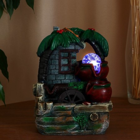 Fountain "Palma at the house" 18x14x26 cm (with backlight)-2