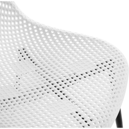 Metal frame chair Vero metal/plastic, black/white 47x52x84 cm-7